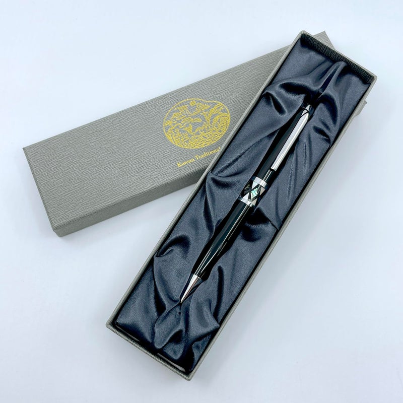 Nacreh Inlay Mother of Pearl Design Handmade Ballpoint Pen Retractable Executive Gift Deluxe Rollerball Point Black Ink (Mother of Pearl) - Image 5